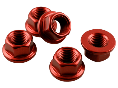 Racebolt Aluminum Motorcycle Rear Sprocket Nuts M10x1.25 (Red
