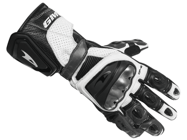 Gimoto GP6 Race Gloves White/Black : MOTO-D Racing
