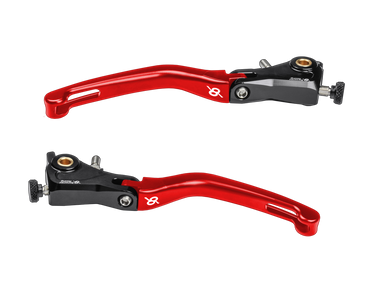 Bonamici Kawasaki ZX-6R Folding Levers (05-18) (Black): MOTO-D Racing