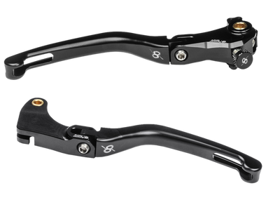 Bonamici Kawasaki ZX-6R Folding Levers (05-18) (Black): MOTO-D Racing