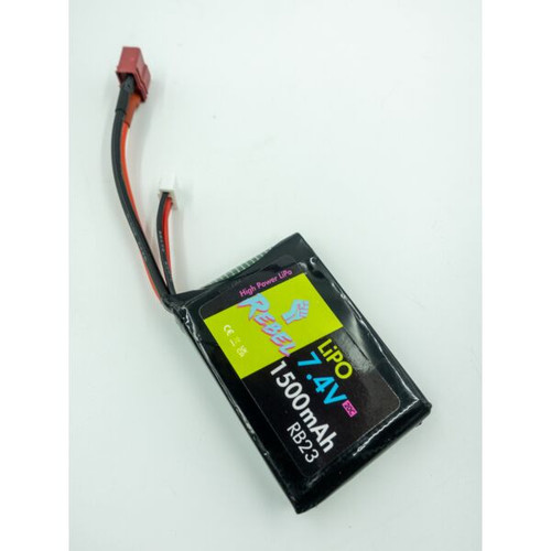 Rebel 7.4v 1500mah PEQ Lipo Battery