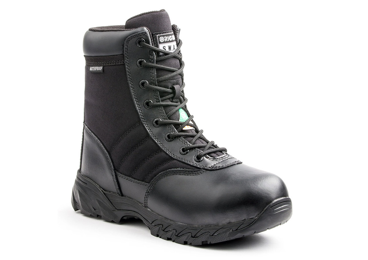 Classic 9 Inch Safety Composite Boots, Side Zip, Waterproof, Black *Discontinued*