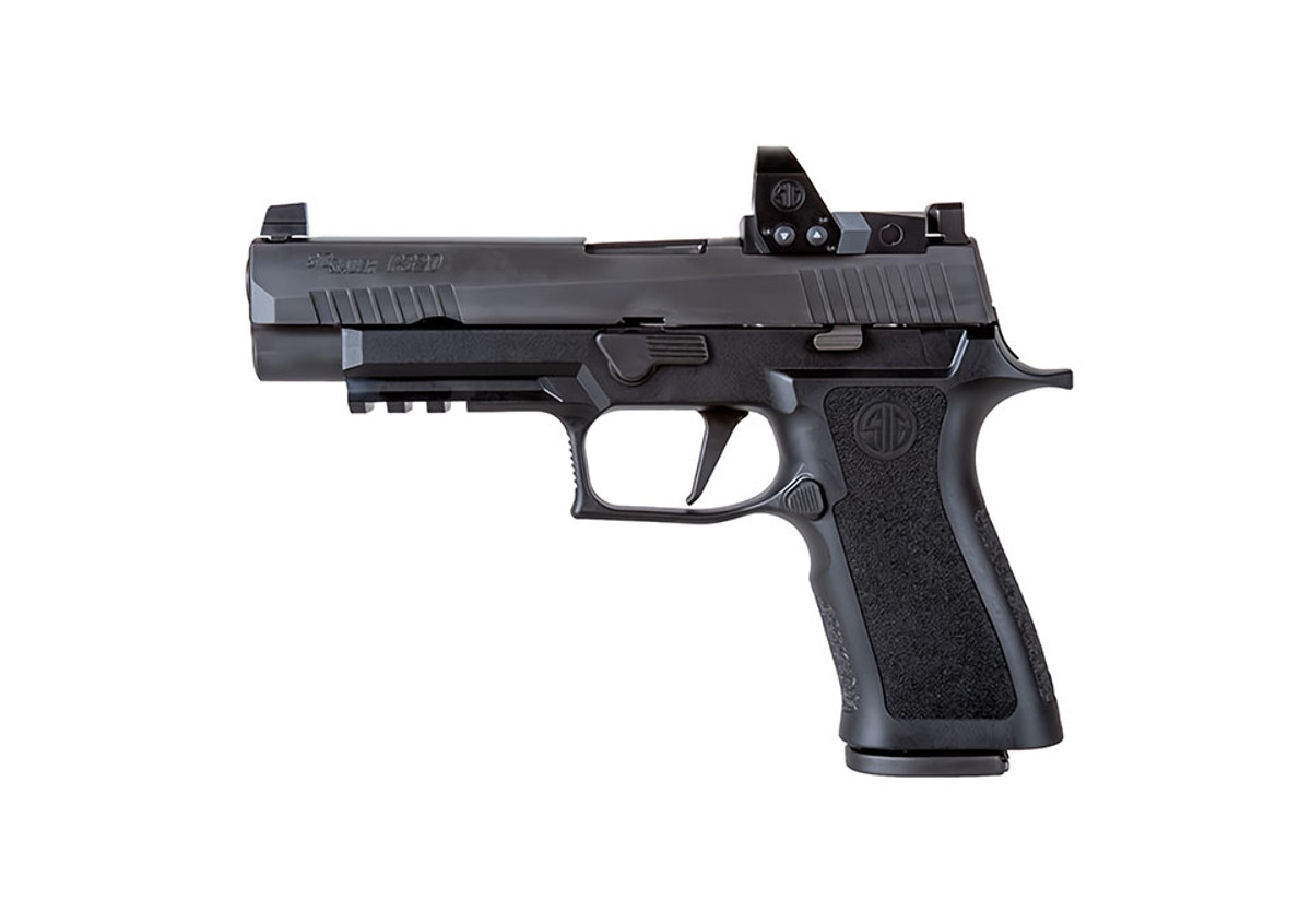 P320, 9mm, 4.7In, X-Series, Blk, Striker, X-Ray 3 Supp Sights, Mod Poly X Grip, (2) 17Rd Steel Mag, Romeo1Pro, Rail