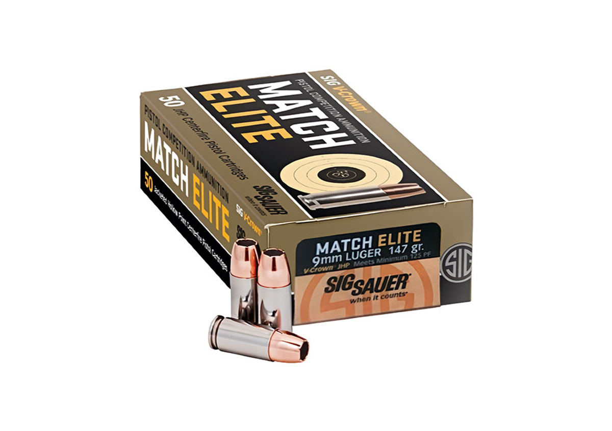 Ammo, 9mm, 147Gr, Match Elite Competition JHP