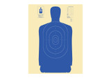 Silhouette Target, Police Pistol, Light Paper, Blue, 50 Yard, 35 Inch X 45 Inch