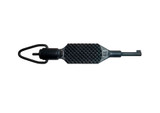 Knurled Flat Grip Swivel Key, Polymer, Black