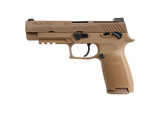 P320, 9mm, 4.7In, M17, Coyote, Striker, NS W/R2 Plate, Modular Polymer Grip, (1) 17Rd (2) 21Rd Mag, Rail, Manual Safety