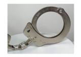 Standard Nickel Chain Handcuffs - With Keyholes on Both Sides