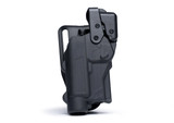 Rapid Force Level 3 Duty Holster, Mid Ride Belt Slide, Glock 19/19X/19 MOS/23 (Gen 1-4)/44/45/45 MOS, Glock 17/17 MOS/22 (Gen 1-4)/47/47 MOS, Right Hand, No Light