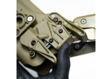 Rapid Force Level 3 Duty Holster, Mid Ride Belt Slide, Sig P320 Full Size 9mm/.40 Cal/M17/XFull, Sig P320 Compact/Carry 9 mm/.40 Cal/M18/XCarry, Left Hand, Large Light