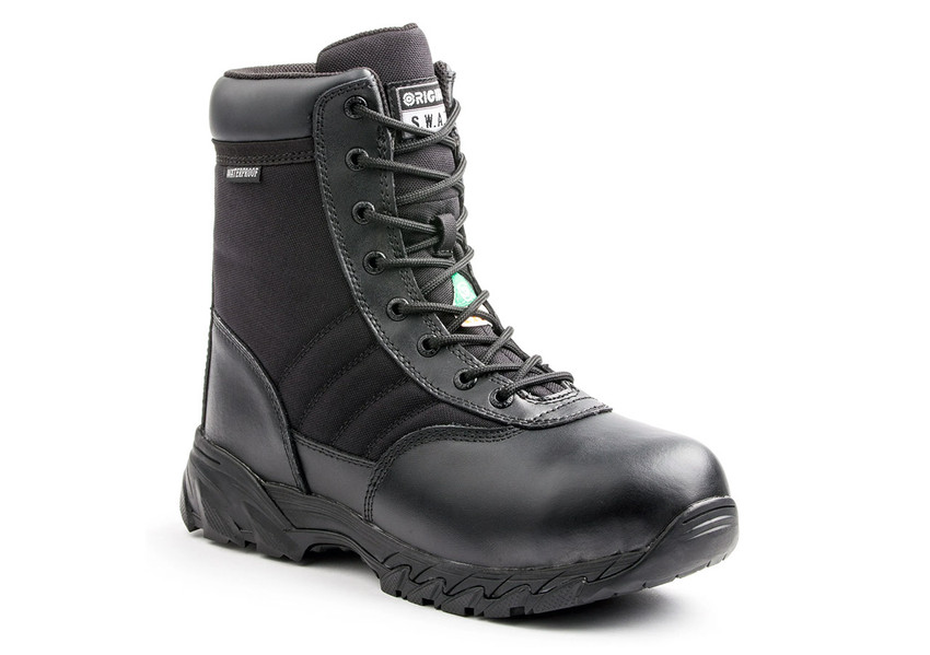 Classic 9 Inch Safety Composite Boots, Side Zip, Waterproof, Black *Discontinued*