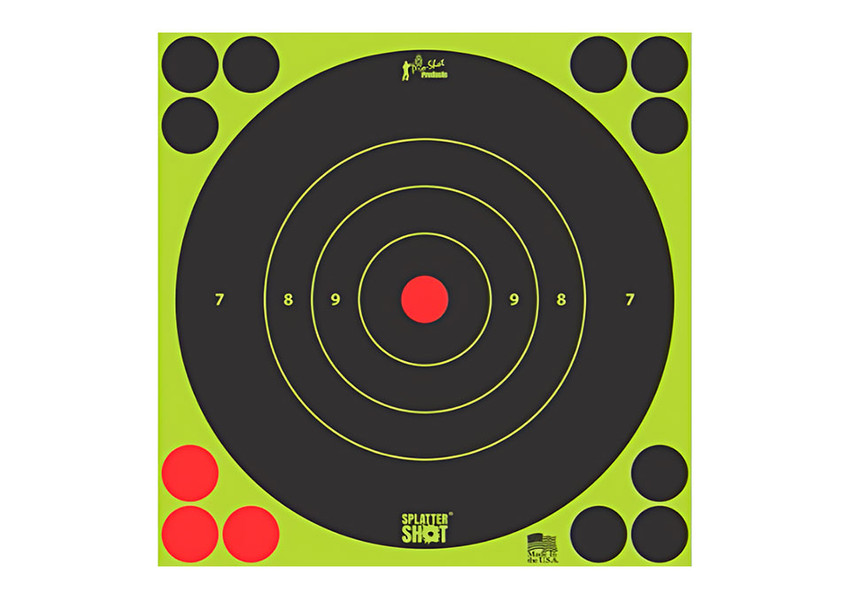 6 Inch Splattershot Bullseye Green, 12 Target Package