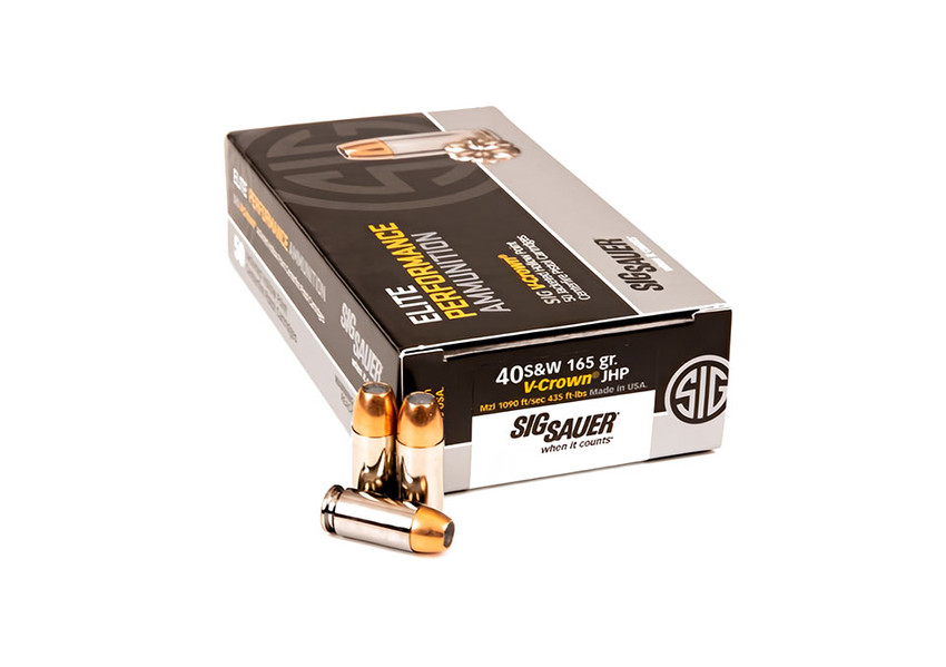 Ammo, 40S&W, 165Gr, Elite V-Crown, JHP