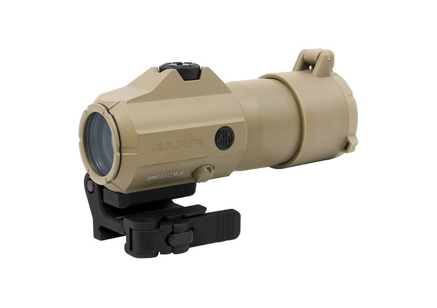 Juliet4 Magnifier, 4X24mm, Powercam QR Mount With Spacers, FDE