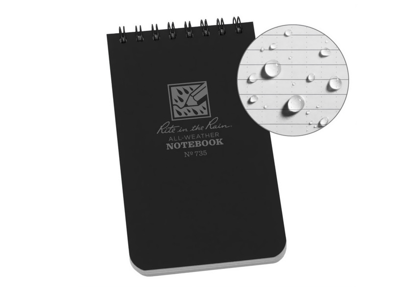 Top Spiral 3 X 5 Notebook, Black