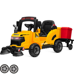 Set of Replacement Front Wheels for 12v Working Sweeper Truck & Refuse Bins