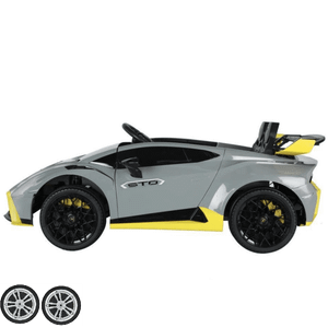 Set of Replacement Front Wheels for 24v Graphite Drifting Lamborghini Huracan V10 Car
