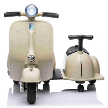 Khaki Vespa 6v Moped & Sidecar