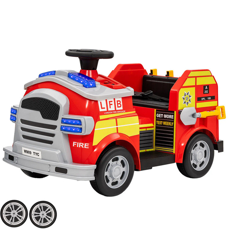Set of Replacement Rear Wheels for 12v Electric Fire Engine Truck & Toy Tools
