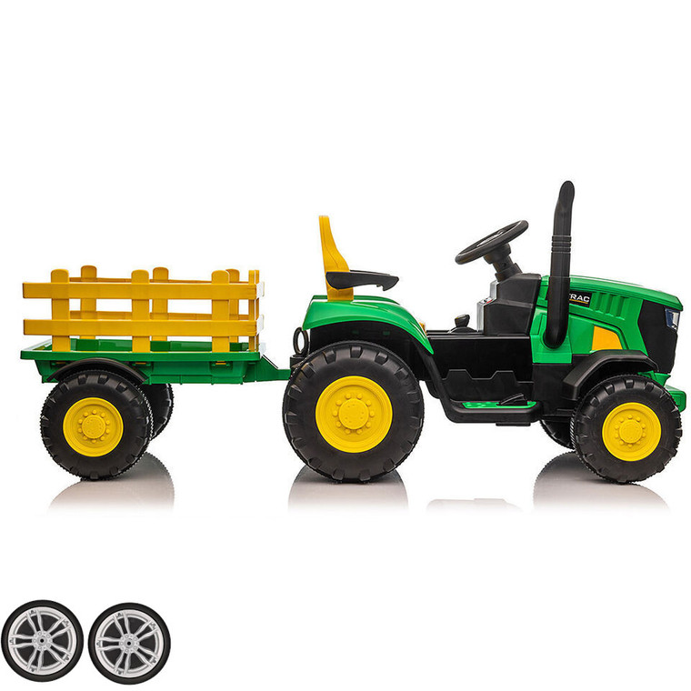 Set of Replacement Front Wheels for 12v JD Groundforce Style Tractor