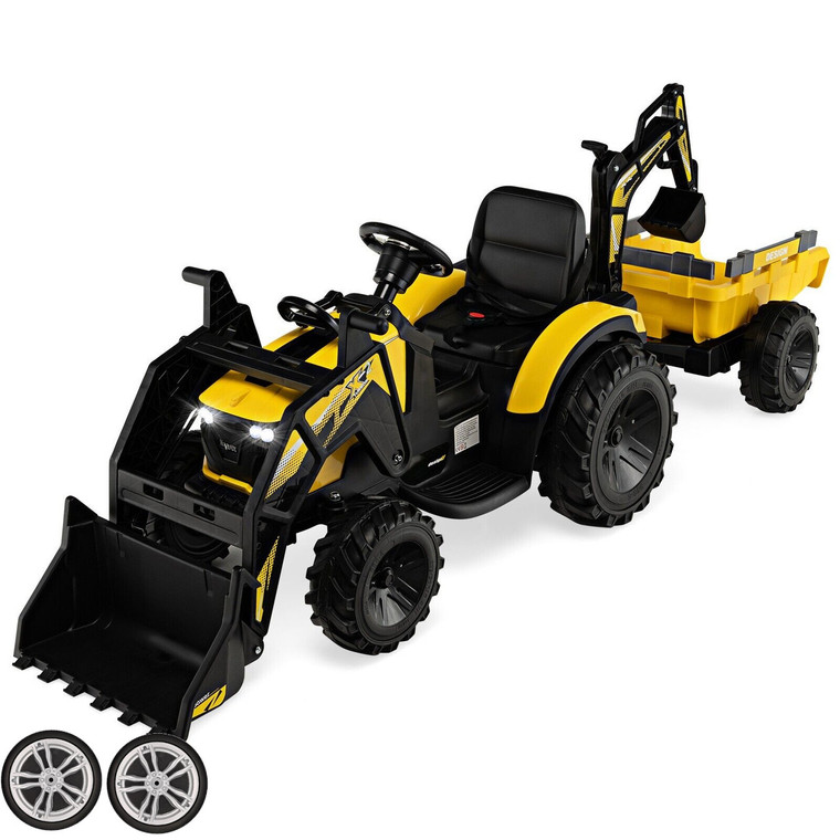 Set of Replacement Front Wheels for 12v Tractor Digger