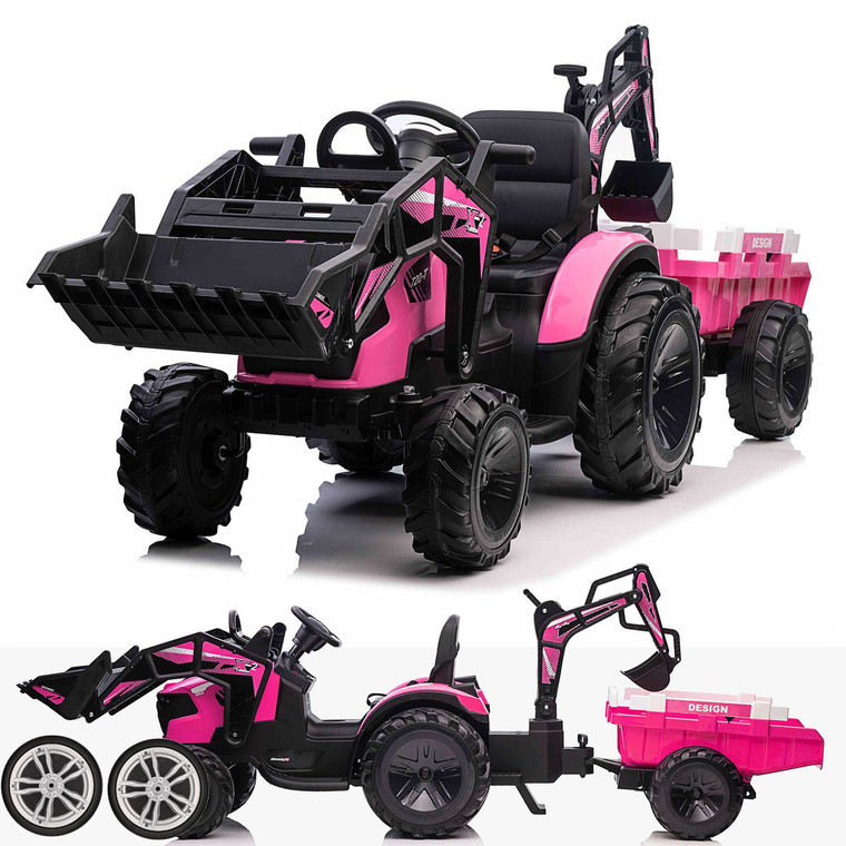 Set of Replacement Rear Wheels for 24v Mega Tractor Digger Loader & Excavator