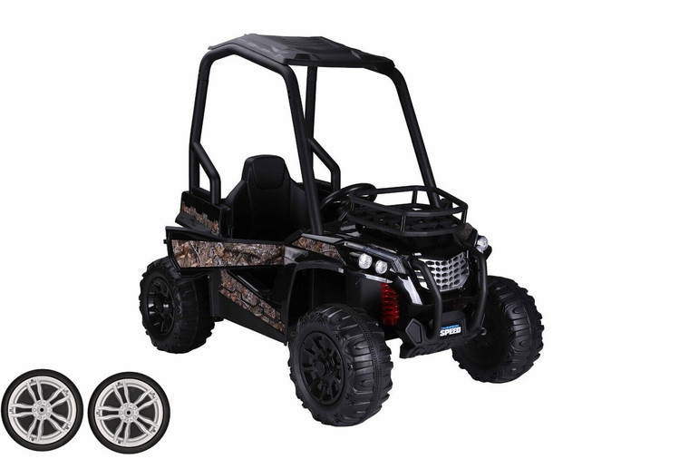 Set of Replacement Front Wheels for Camo Fully Loaded 24v UTV High Buggy