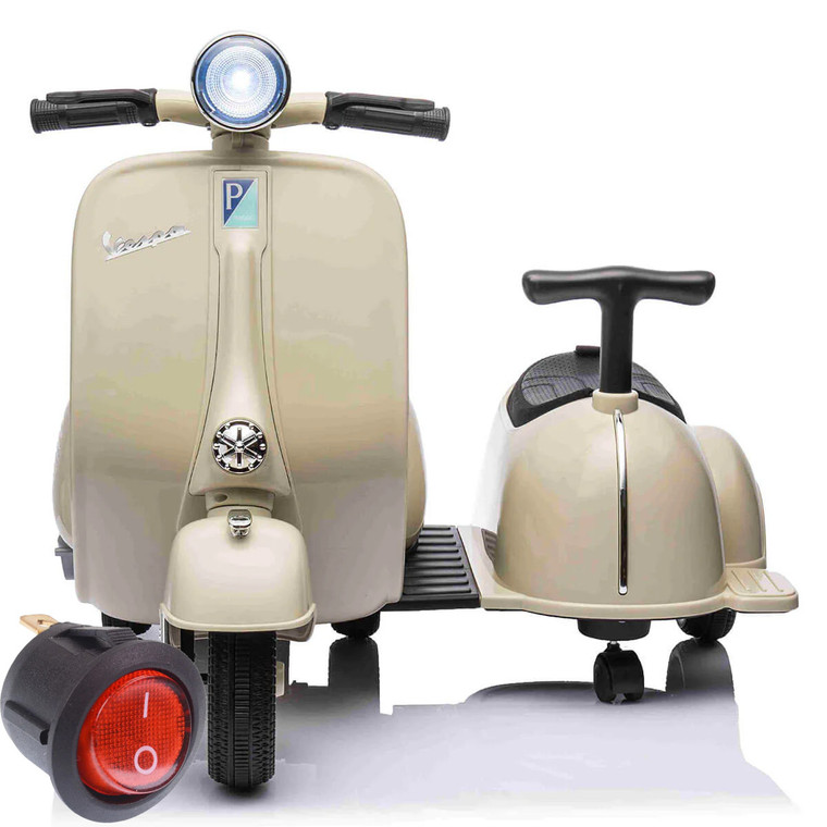 Replacement On/Off Switch for Khaki Vespa 6v Moped & Sidecar