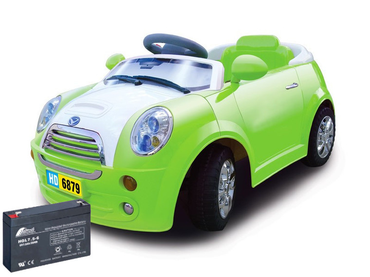 Spare Replacement 6v Battery for Mini Style 6v Electric Car Plug In