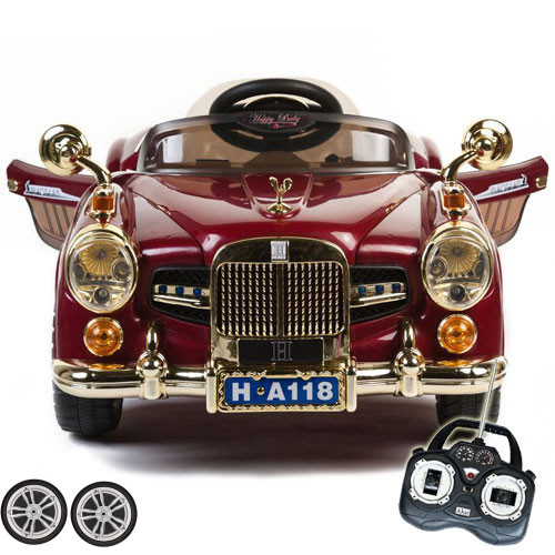 Set of Replacement Front Wheels for Retro Rolls Royce Phantom Style 12v Car