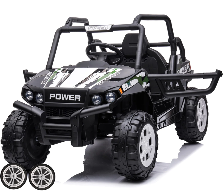 Set of Replacement Front Wheels for Version Camo Dirt Demon 12v 4x4 Style