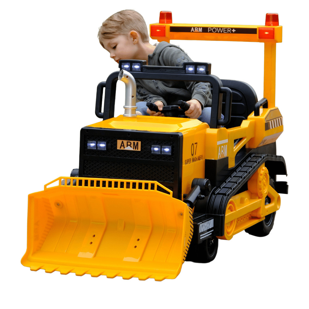 12v Bulldozer + Working Excavator