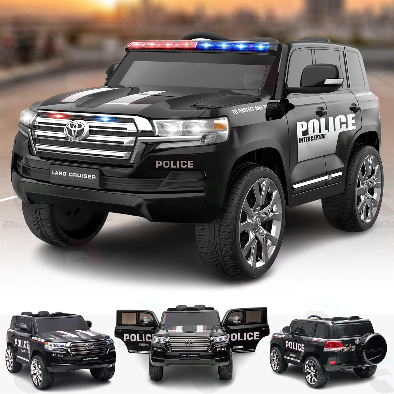12v Toyota Police Land Cruiser SUV Car