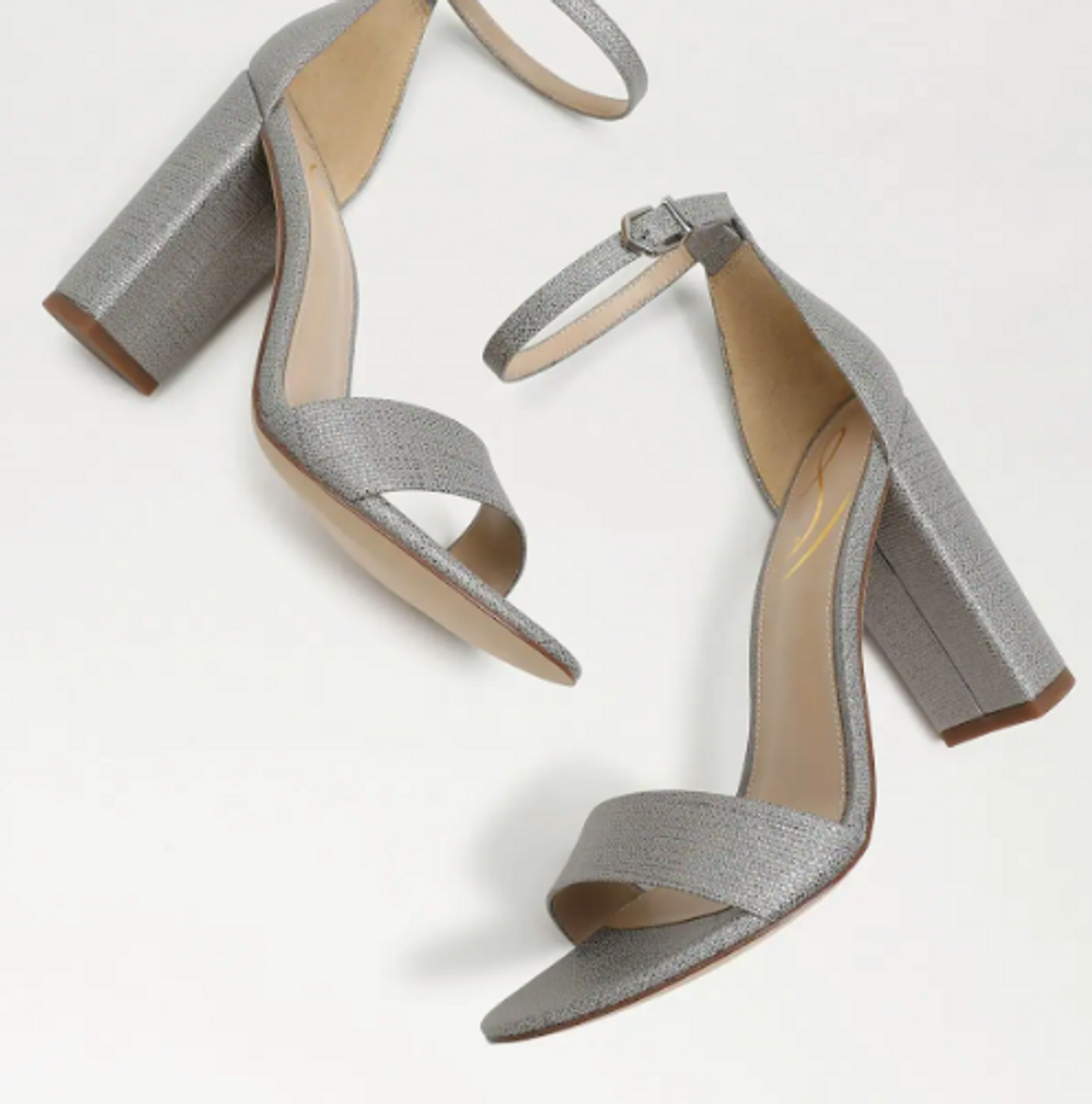 Ankle Strap Heel Sandal Pewter -Size 7 8 left - AWA Wholesale