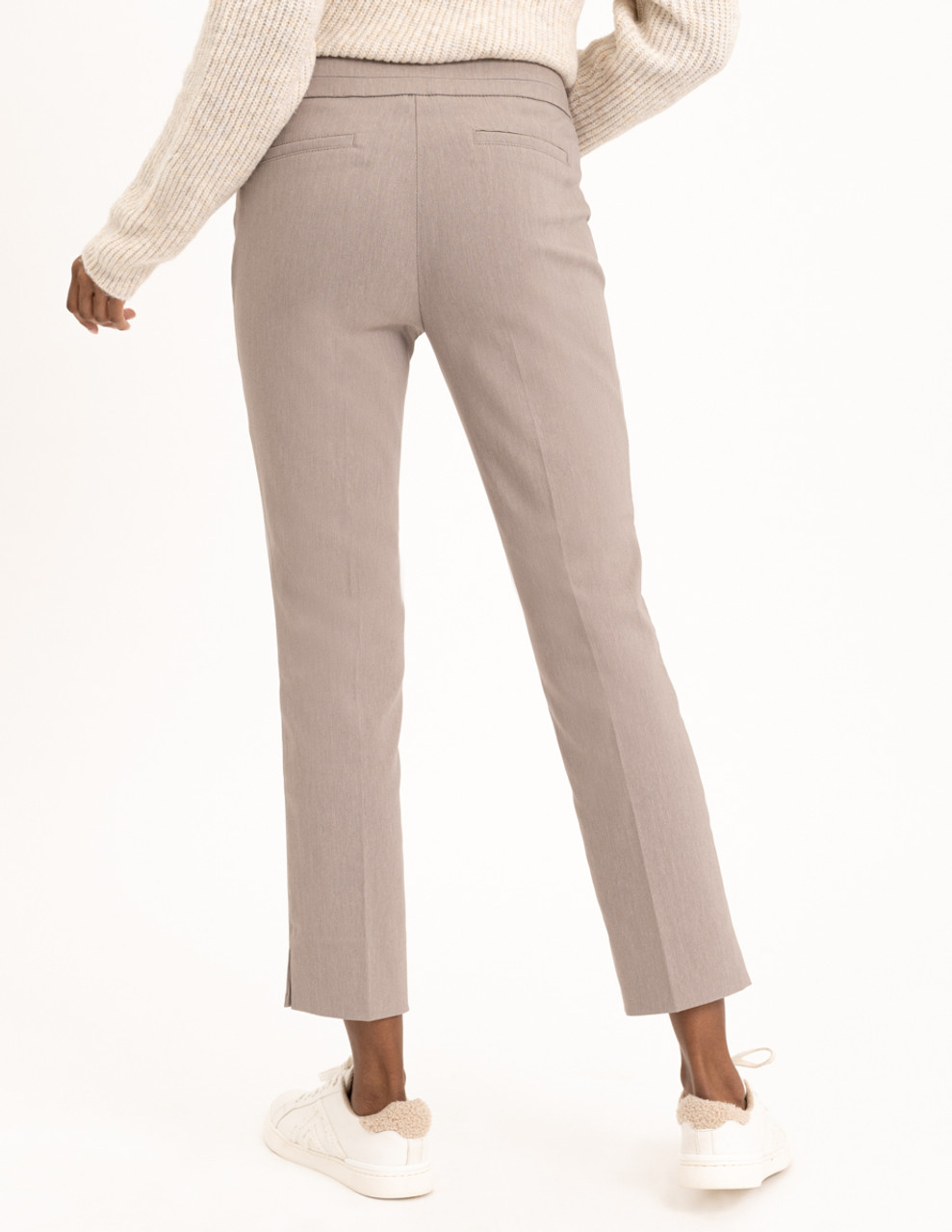 Renuar Pull On Ankle Pant- Heather Platinum - Monkee's of Ridgeland