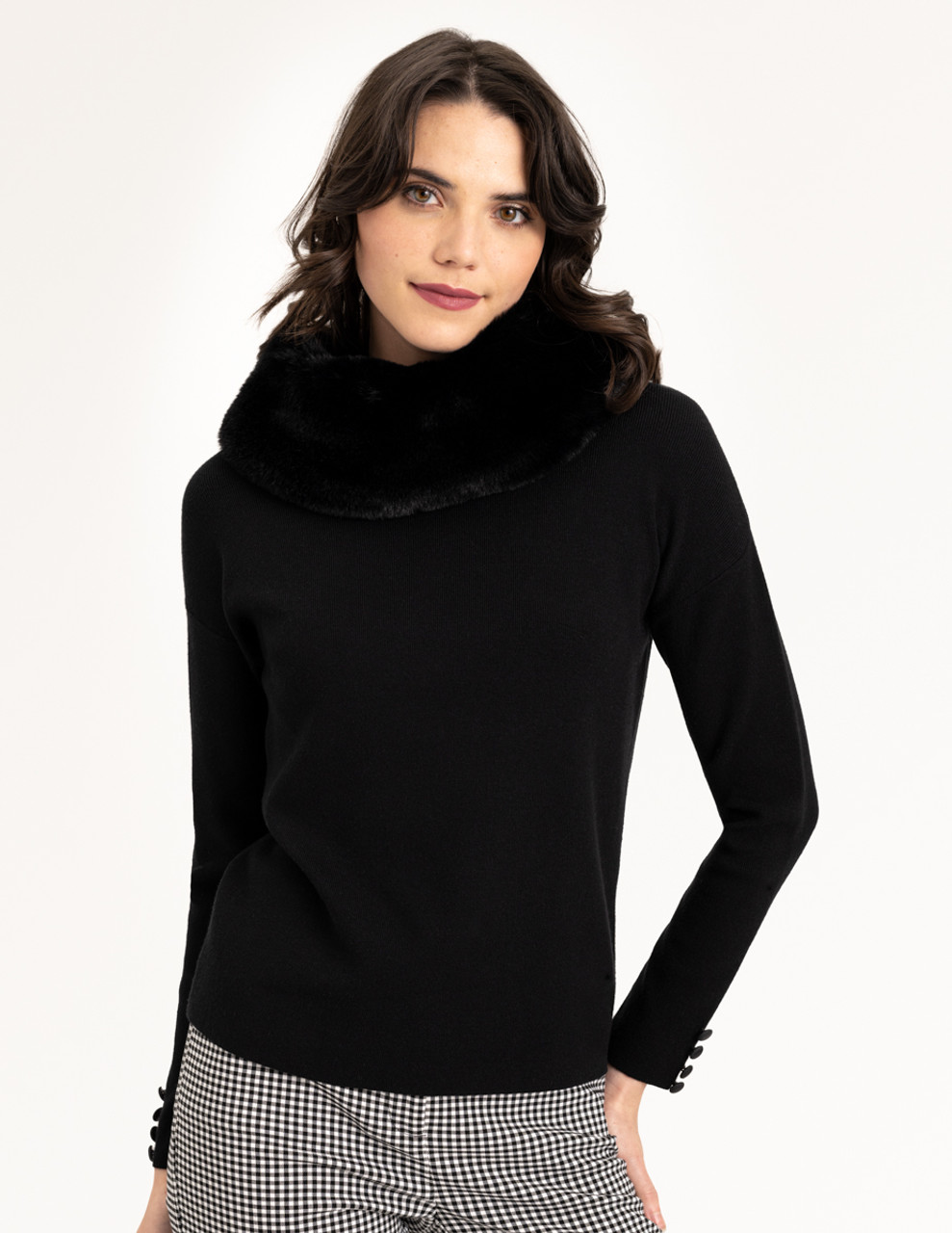 Women's sweaters store with fur collars