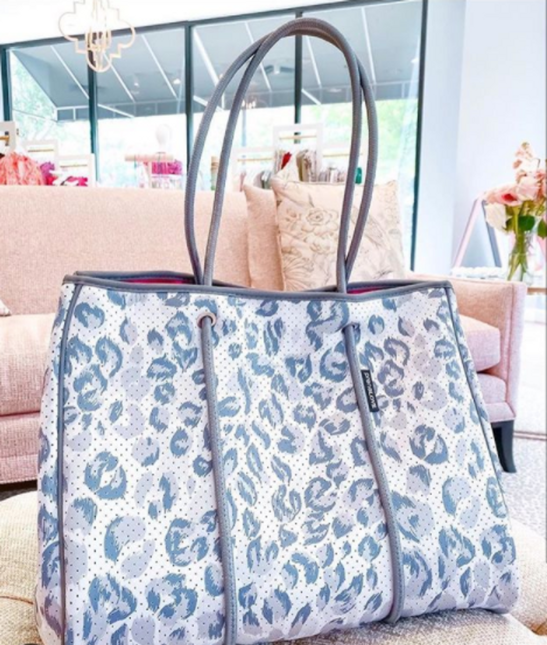 Neoprene Woven Tote Bag Mint color Large Size Set 40% off! Free Ship!