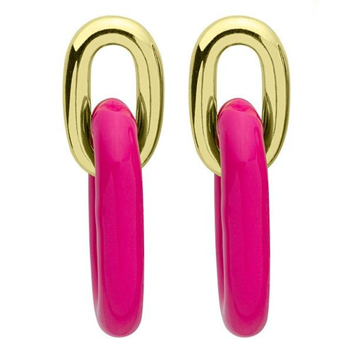 Small Shakedown Earrings- Resin Pink 