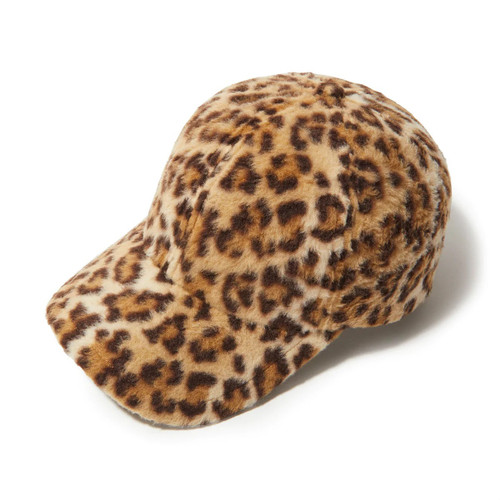 Fleece Baseball Cap- Leopard