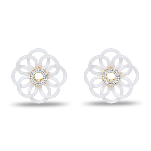 Marigold Earrings- Mother of Pearl 