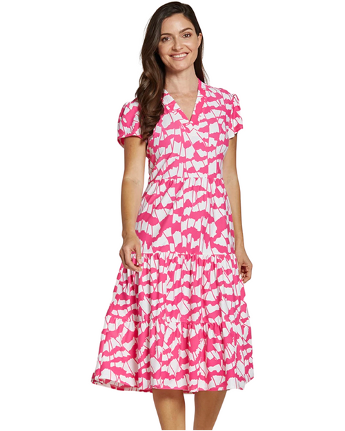 Libby Dress- Butterfly Wings Spring Pink 
