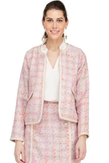 Tweed Jacket- Plaid Pastel 
