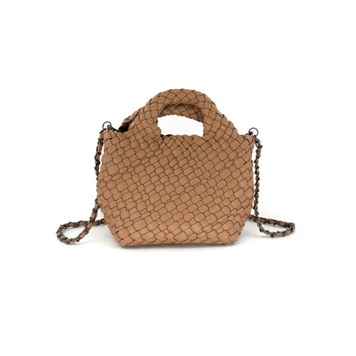 Braided Crossbody Clutch- Taupe