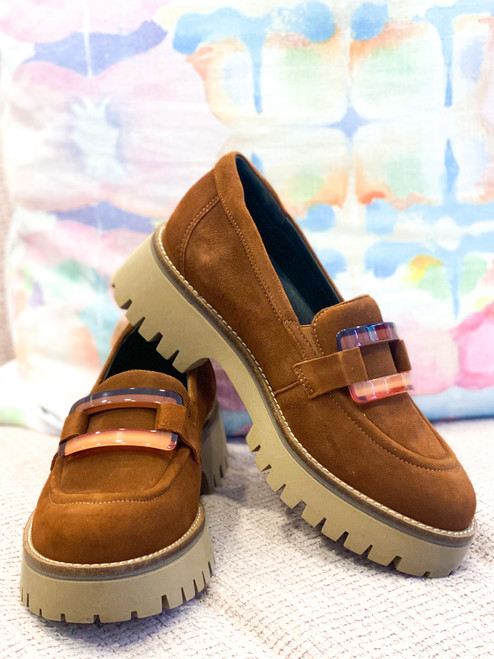 Vanna Platform Loafer- Cognac