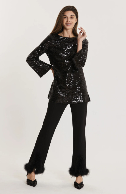 Bell Sleeve Sequin Blouse