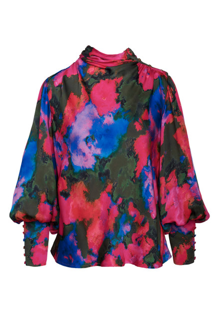 Florence Blouse- Blurred Floral Bright