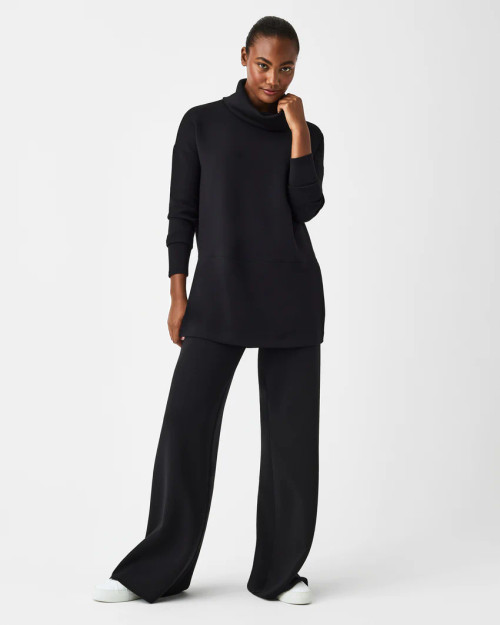 AirEssentials Turtleneck Tunic- Very Black