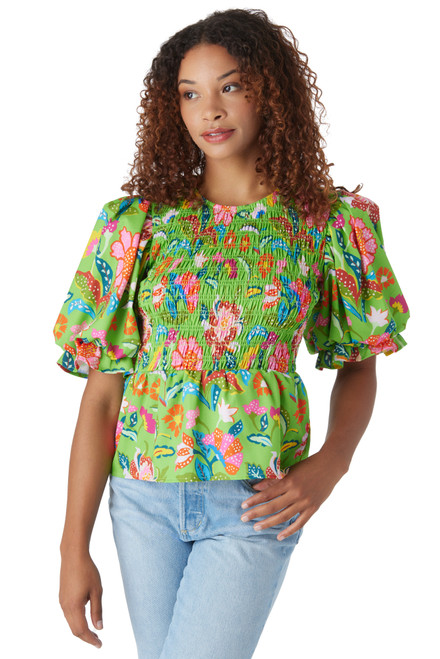 Sloan Top- Botanical Garden Green