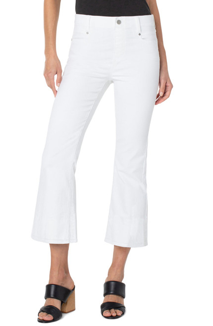 Gia Glider Crop Flare- Bright White