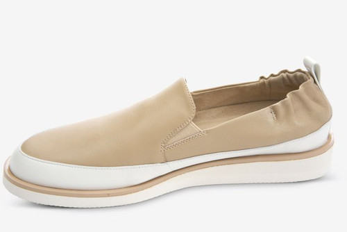 Quin Slip-On Shoe- Ecru/White Leather